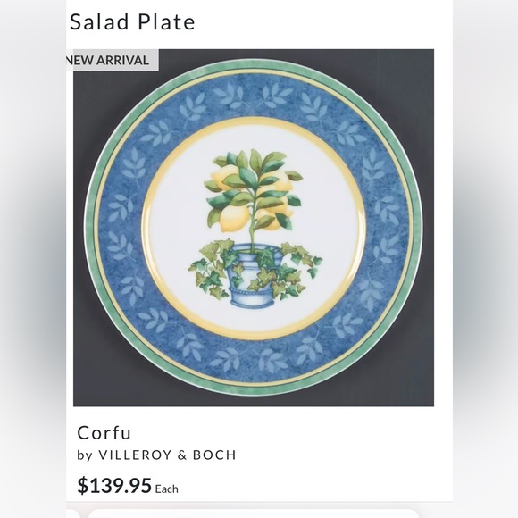 Corfu by Villeroy & Bosh 4 Piece Salad Plates
